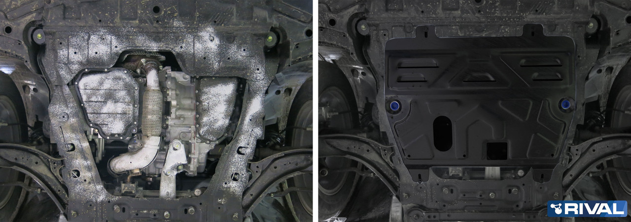 Защита картера + КПП Nissan Qashqai, V - 1.6; 2.0 2007-2014 - фото 2 - id-p69807074