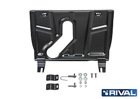 Защита картера + КПП Toyota Rav4, V - 2.4; АКПП; с вырезом под глушитель 2010-2013