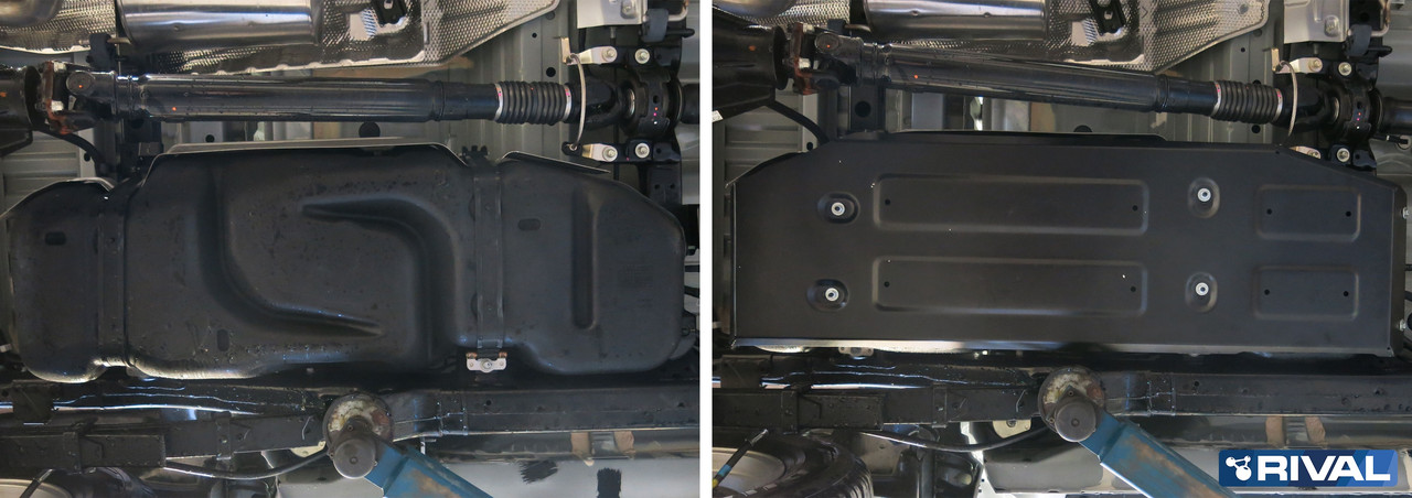 Защита топливного бака Toyota Hilux, V - 2.4d; 2.8d; полный привод 2015- - фото 2 - id-p69807737