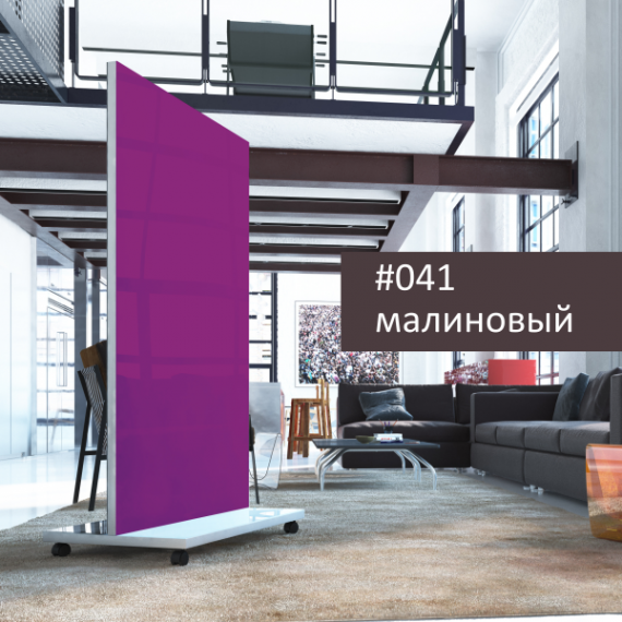 Мобильная стеклянная магнитно-маркерная доска 1000*1700мм., ASKELL Mobile на колесиках