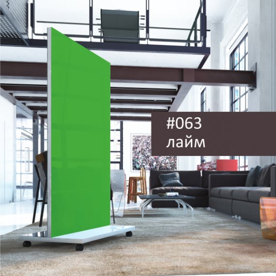 Мобильная стеклянная магнитно-маркерная доска 1000*1500мм., ASKELL Mobile на колесиках