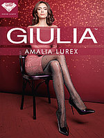 Колготки с люрексом и принтом "горох"