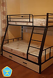Двухъярусная металлическая кровать для взрослых, фото 2