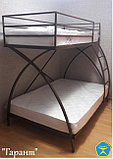 Двухъярусная металлическая кровать для взрослых, фото 2