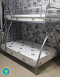 Двухъярусная металлическая кровать для взрослых, фото 4
