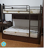 Двухъярусная металлическая кровать для взрослых, фото 3