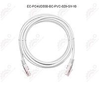 Шнур U/UTP 4 пары, Кат.5e, 2хRJ45/8P8C, T568B, медный, PVC, серый, 2м. EC-PC4UD55B-BC-PVC-020-GY Шнур U/UTP 4 пары, Кат.5e, 2хRJ45/8P8C, T568B, медный, PVC, серый, 2м.