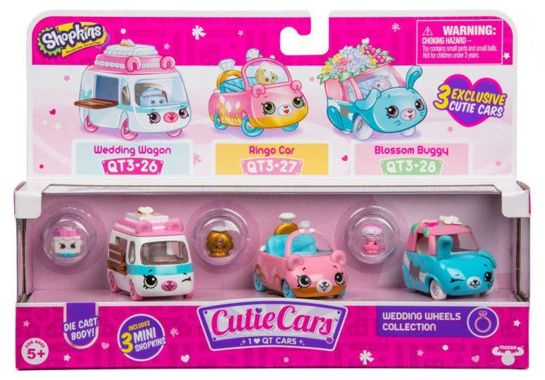 Три Машинки Cutie Cars с мини-фигурками Shopkins (3 сезон, в асс.)