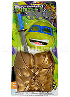 Игровой набор защитный жилет, маска, меч и три сюрикена "Леонардо" Черепашки Ниндзя