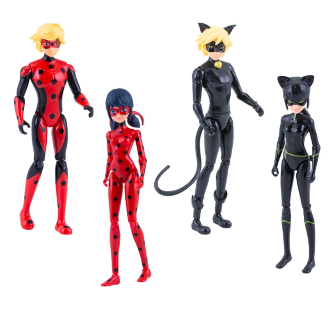 Леди Баг набор 4 героя с аксессуарами куклы ( 13 см )39945