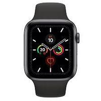 Apple Watch Series 5, GPS, корпус 40 мм, алюминий цвета «серый космос», спортивный ремешок чёрного цвета,