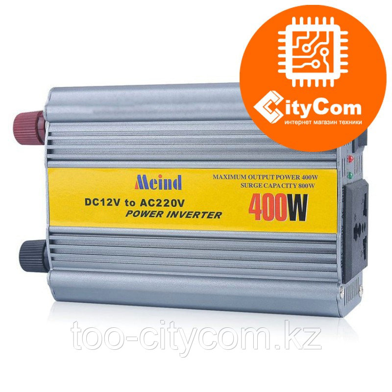 Инвертор (преобразователь) автомобильный 12в на 220в Meind 400W, Инвертер DC 12V to AC 220V Арт.4954