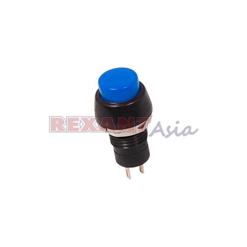 Выключатель-кнопка 250V 1А (2с) ON-OFF синяя Micro (PBS-20А) REXANT