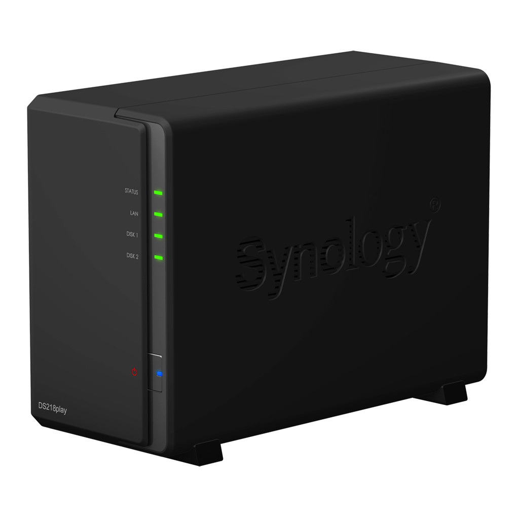 Synology DS218play Сетевой NAS-сервер 2 отсека для HDD