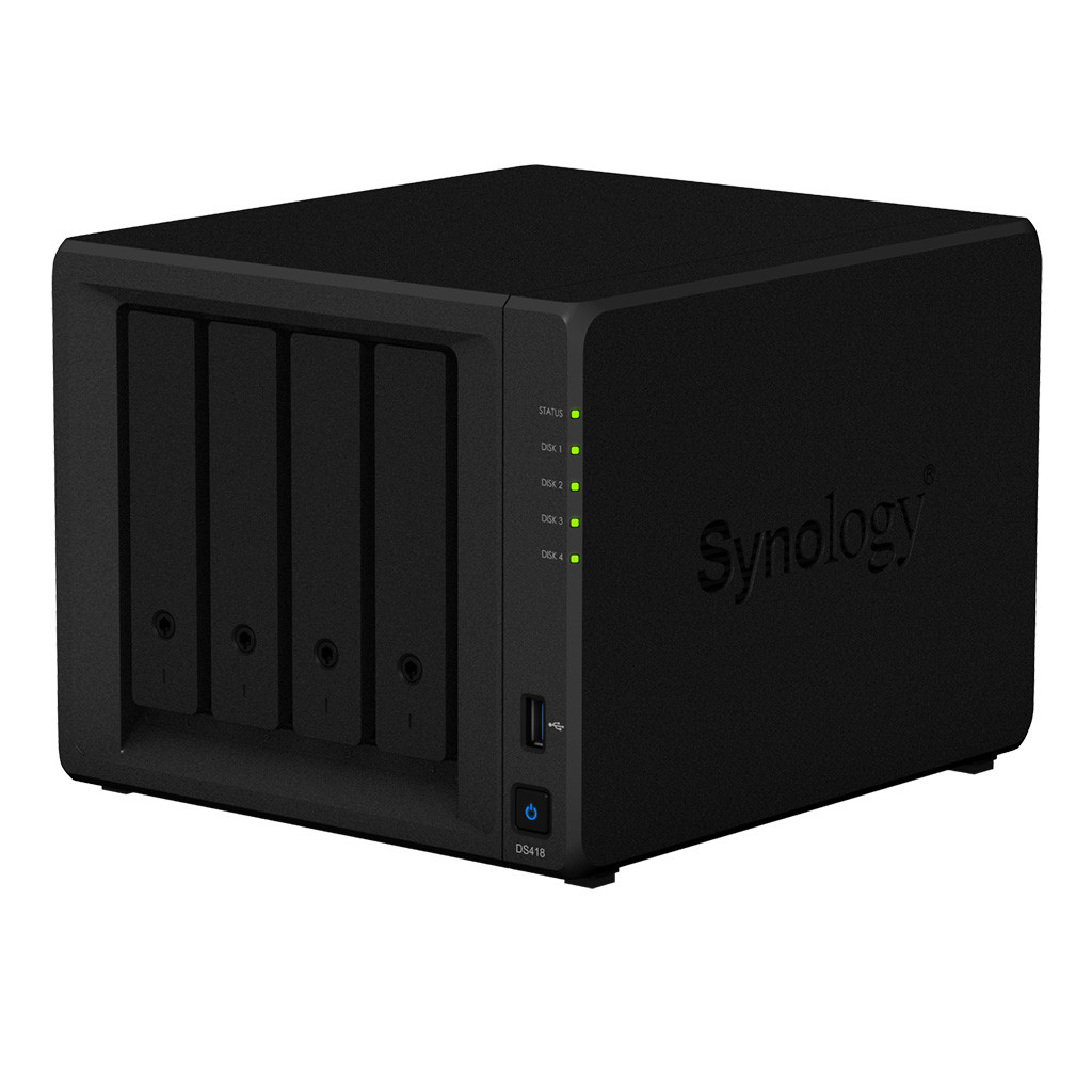 Synology DS418 Сетевой RAID-накопитель, 4xHDD NAS-сервер для дома и бизнеса - фото 1 - id-p69894259