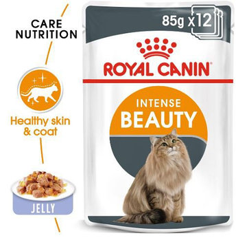 Влажный корм в желе для поддержания красоты кожи и шерсти у кошек Royal Canin INTENSE BEAUTY IN JELLY 1*85G