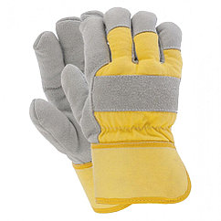 Перчатки спилковые комбинир усиленные, утепленные(зимние) РУССКИЕ ЛЬВЫ (рабочие зимние перчатки)
