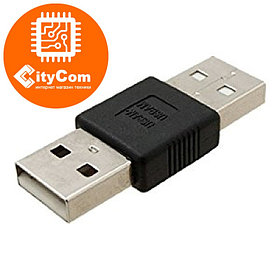 Адаптер (переходник) USB A, MM, male to male. Конвертер. Арт.5061