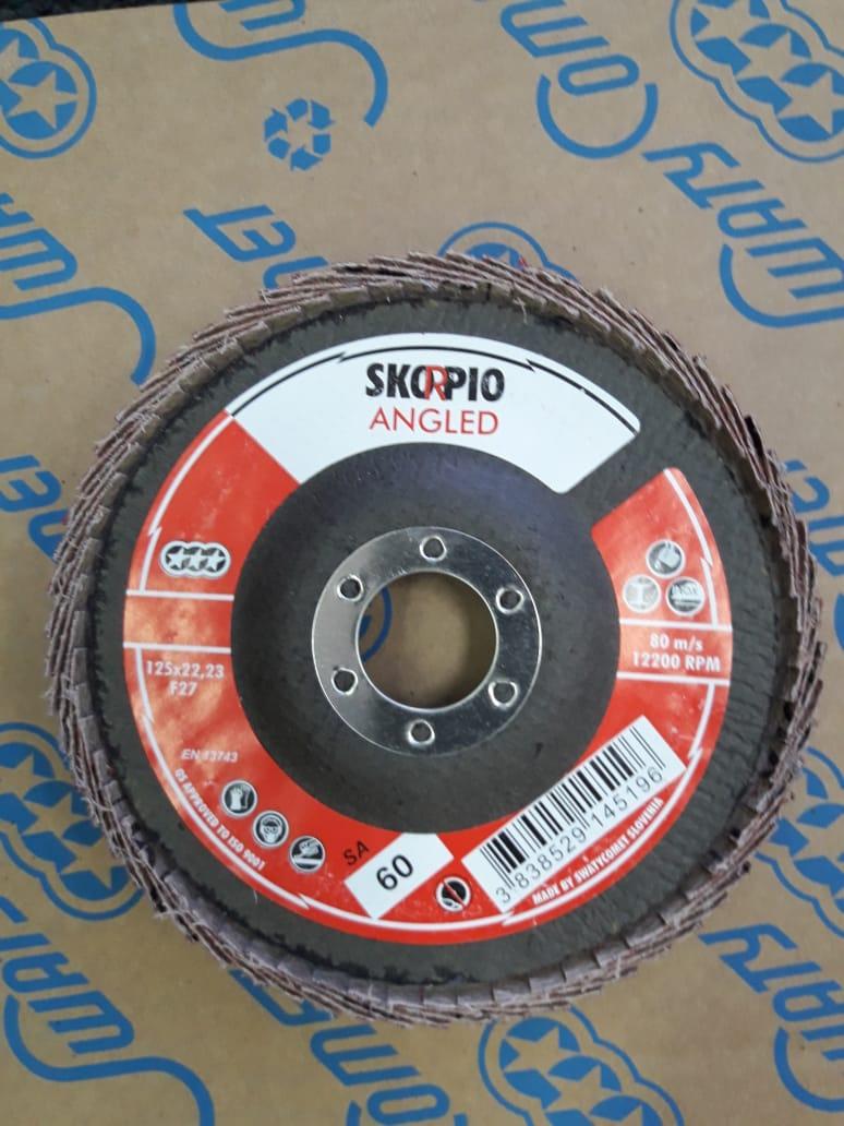 Круг лепестковый торцевой D125 Z60 Inox&Metal LBD-SA SKORPIO
