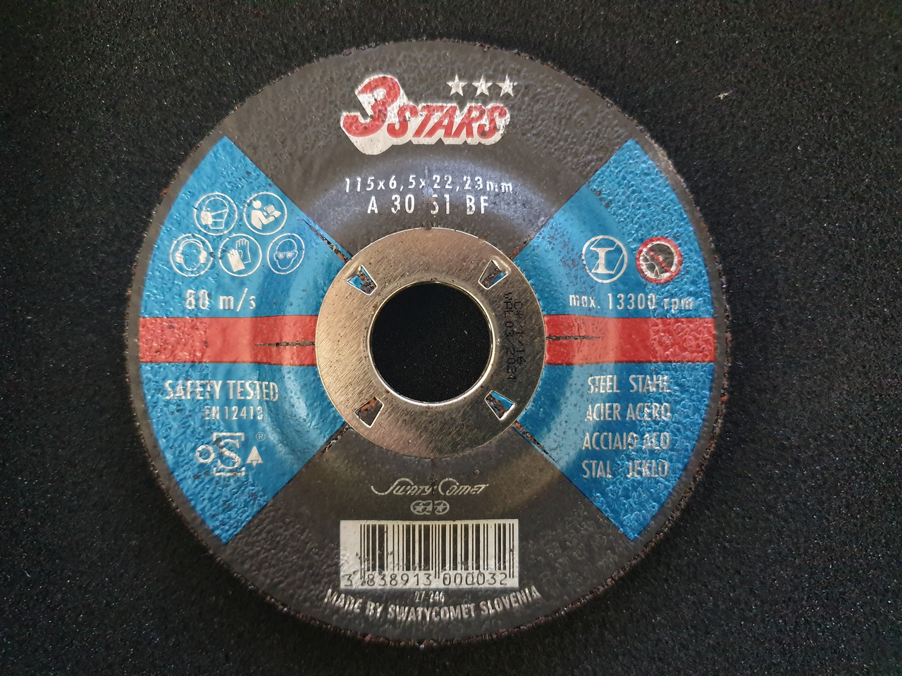 Круг шлифовальный Metal 115 х 6,5 х 22,23 3STARS AS30S1 (Weiler Abrasives)