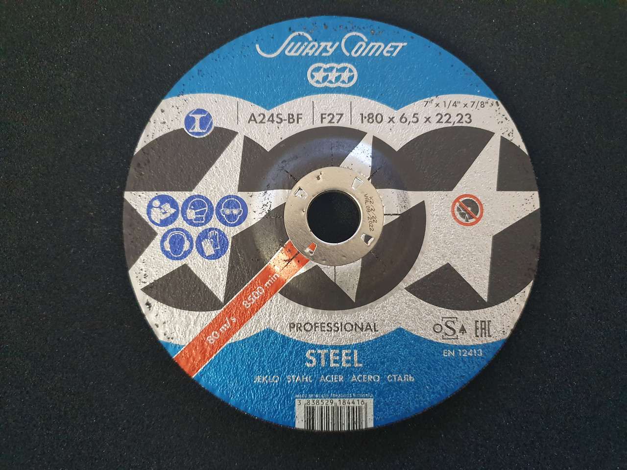 Круг шлифовальный Metal 125 х 6,5 х 22,23 SwatyComet A24S-BF (Weiler Abrasives, Slovenija)