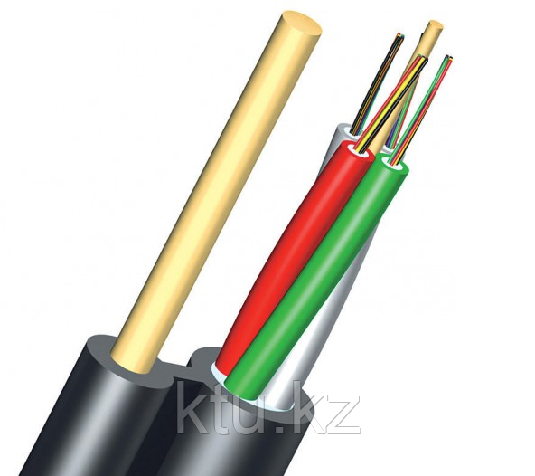 Кабель волоконно-оптический ОКНГ-Т12-С12-1.0 (ВП) кабель с двумя прутками в оболочке 12 отдельных волокон - фото 1 - id-p69944890
