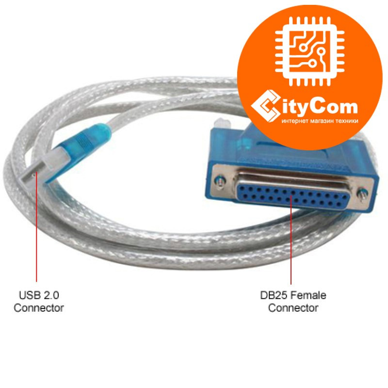 Адаптер (переходник) USB to LPT female port. Конвертер. Арт.3594