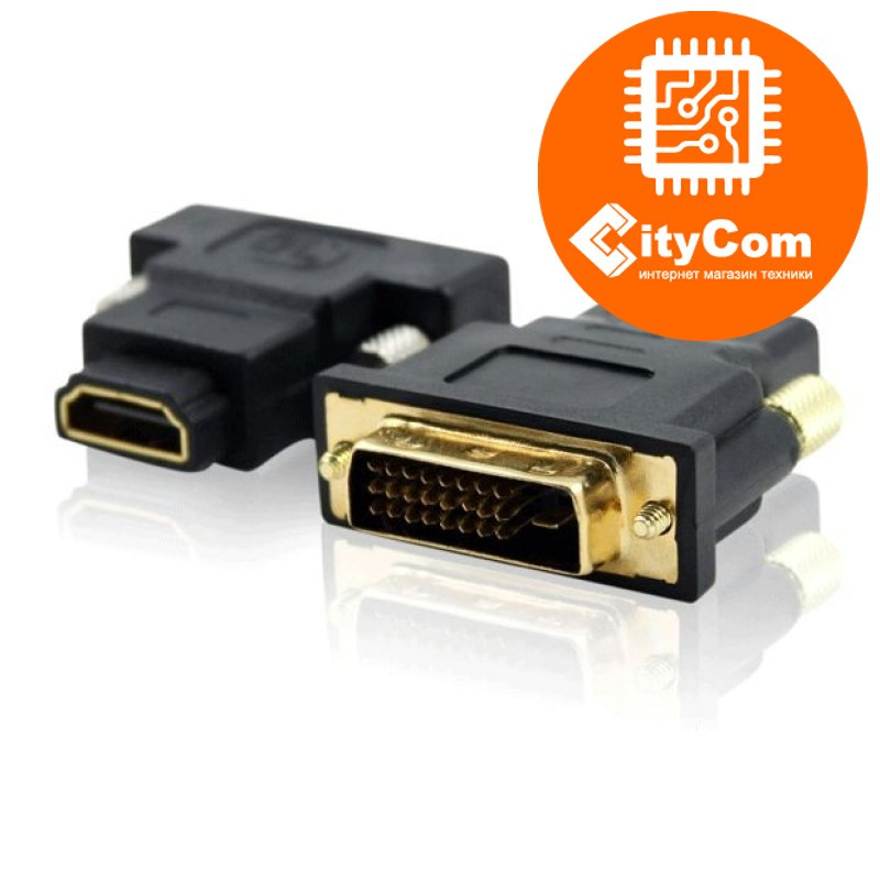 Адаптер (переходник) DVI-D 24+1 male to HDMI female. Конвертер. сигнальный. Арт.4280 - фото 1 - id-p51232651