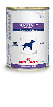 Корм для собак с чувствительным пищеварением Royal Canin SENSITIVITY CHICKEN DOG CAN  420 g. (курица+рис)