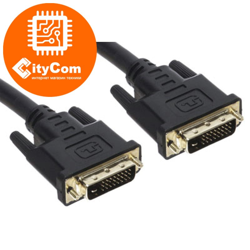 Интерфейсный кабель DVI male to male, C-NET, 3m, DVI-D Dual LInk сигнальный. Арт.2447
