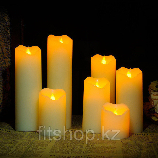 Светодиодная свеча размер 9*17,5 см( Эффект живого огня ) - фото 5 - id-p69960084