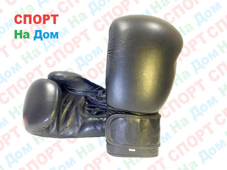 Боксерские перчатки BLACK кожа (черный)