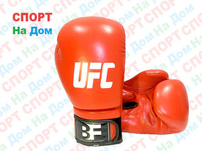 Боксерские перчатки UFC кожа (красный)