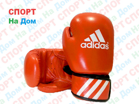 Боксерские перчатки ADIDAS кожа (красный)