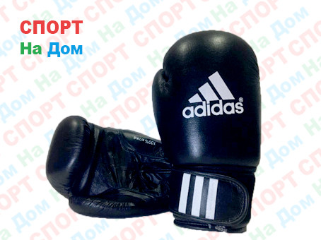 Боксерские перчатки ADIDAS кожа (черный) - фото 1 - id-p69985691