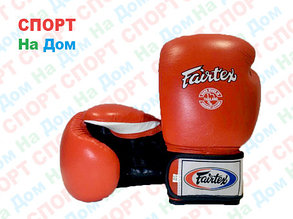 Боксерские перчатки FAIRTEX кожа (красный), фото 2