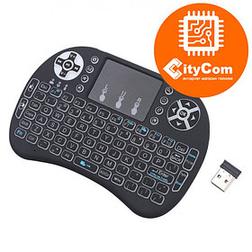 Мини клавиатура с тачпадом i8, QWERTY, Wifi, LED-подсветка Арт.5851