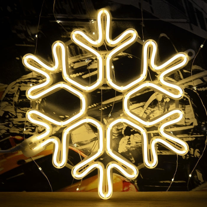Светодиодная фигура снежинка 80*80, LED