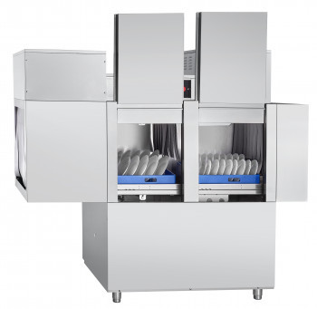 Машина посудомоечная туннельная МПТ-2000 левая, теплообменник, сушка, 2000 тарелок/час, 3 программы мойки, 2 д - фото 2 - id-p70003386
