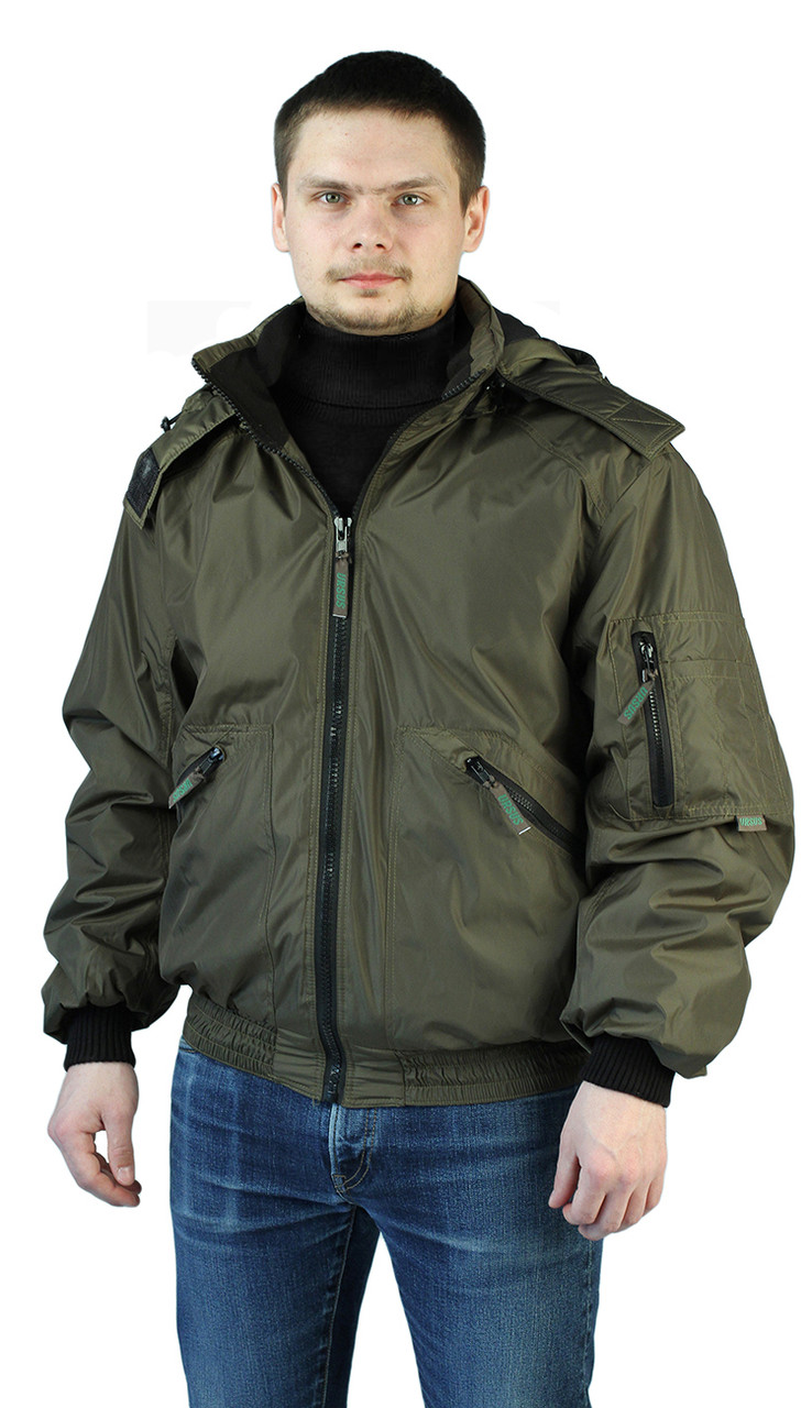 Куртка мужская демисезонная БОМБЕР цвет: Хаки - фото 1 - id-p70008656