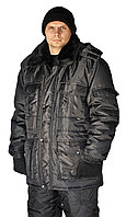 Черная мужская зимняя куртка охранника
