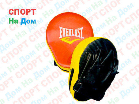 Лапы для отработки ударов Everlast кожзам (цвет красный, черный), фото 2