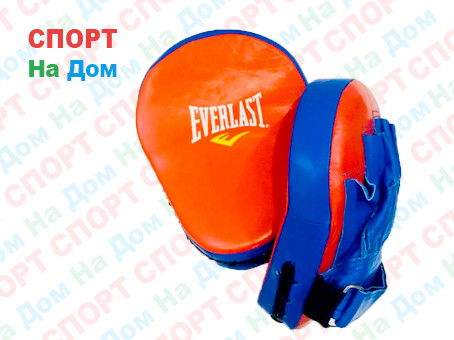 Лапы для бокса, каратэ, Everlast кожзам (цвет красный, синий) - фото 1 - id-p68600622