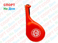 Лапы для бокса, каратэ, таэквондо кожа (цвет красный)