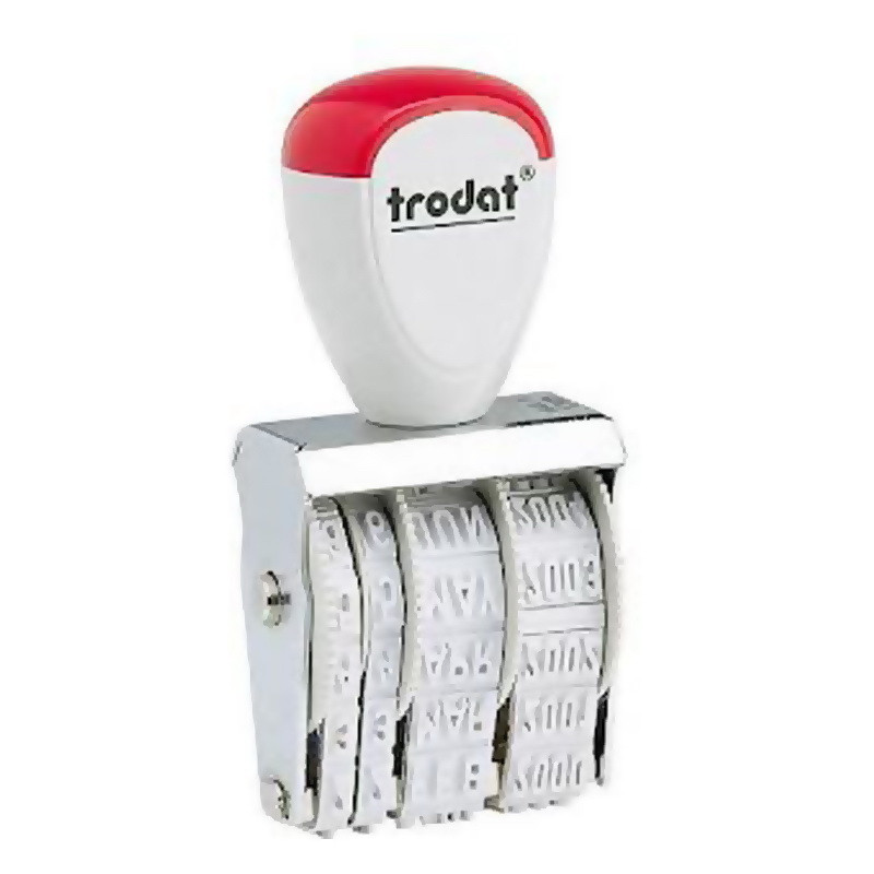 Датер ручной ленточный Trodat оттиск 25х5мм, месяц буквами 1020