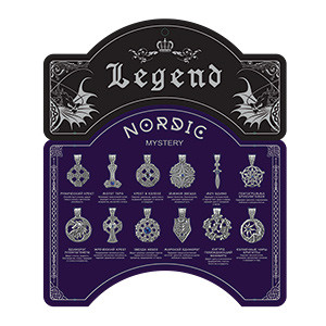 Стенд для коллекции : "Nordic Mystery", с комплектом амулетов