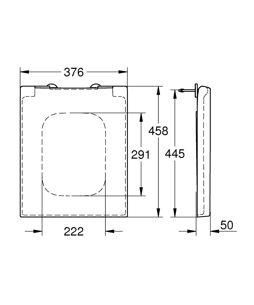 GROHE Сиденье для унитаза Cube Ceramic, быстросъемное с микролифтом, альпин-белый 39488000 - фото 3 - id-p70011781