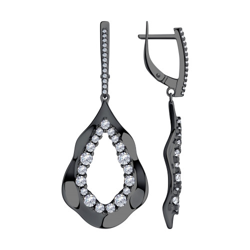 Серьги из серебра с фианитами SOKOLOV 94023771
