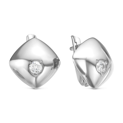 Серьги из серебра с фианитом Красная Пресня 33811190Д