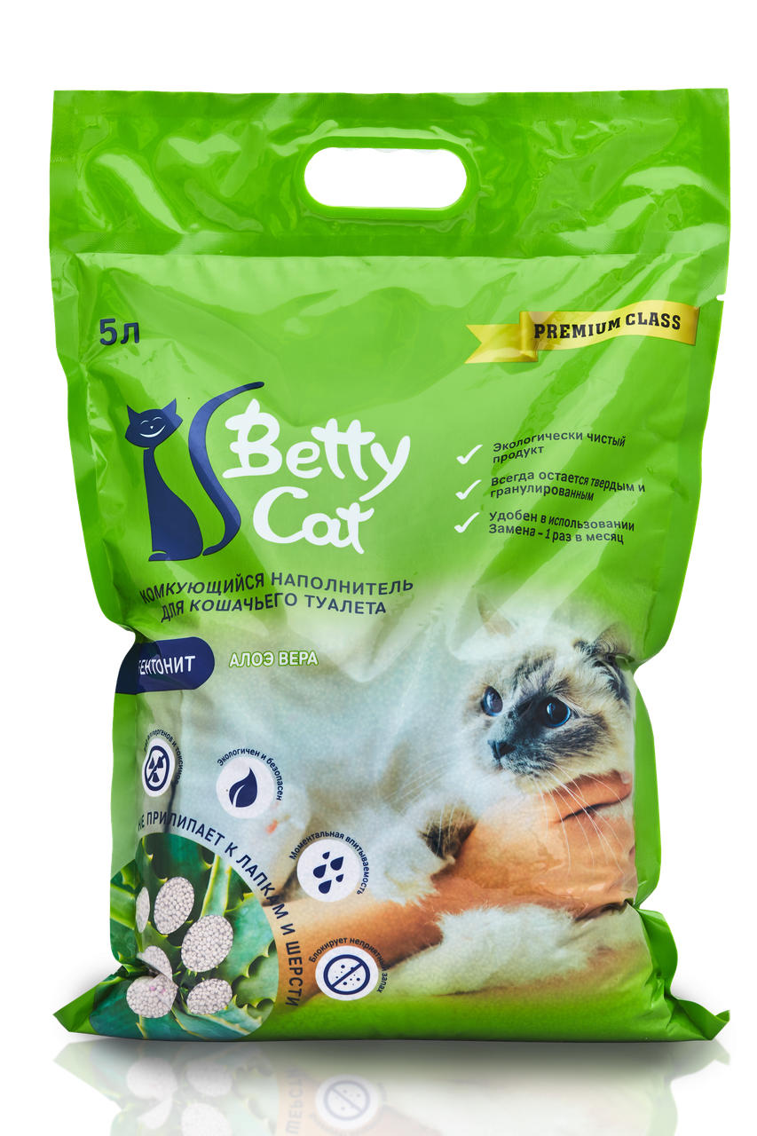 Комкующийся наполнитель Betty Cat (с ароматом алоэ)